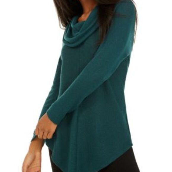 BCX Asymmetrical Turtleneck Long-Sleeve Blouse Women's.  Size Medium.  NWT. - Picture 2 of 7